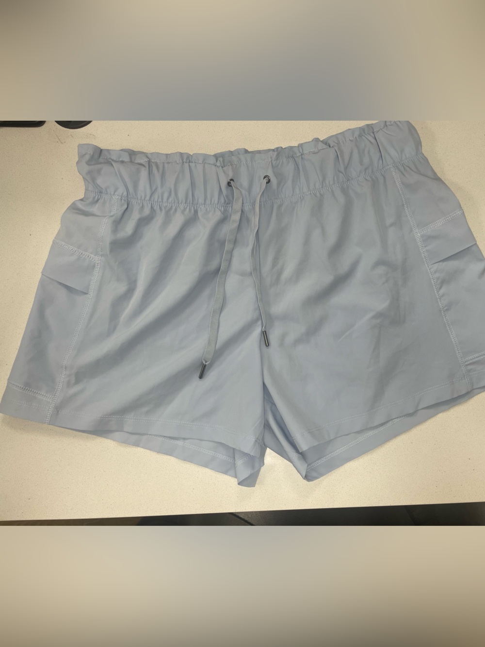Freely Athletic Running Shorts Women’s Large Light Blue High Rise Activewear Gym